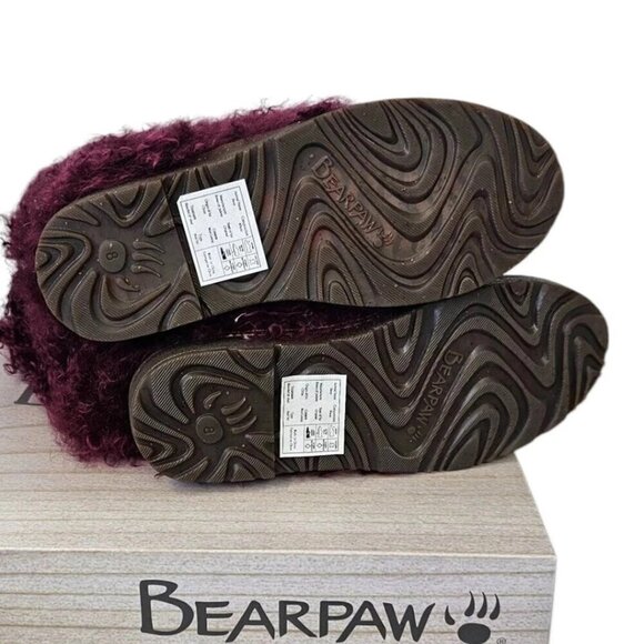 Bearpaw Boetis II Purple Wine Curly Lamb Fur Sheepskin Lined Mongolian Boots 7 - Picture 7 of 9